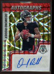 Desmond Ridder [Choice Fusion Red and Yellow] #RAM-DR Football Cards 2022 Panini Mosaic Rookie Autographs Prices