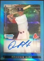 Argenis Diaz [Blue Refractor Autograph] Baseball Cards 2009 Bowman Chrome Prospects Prices