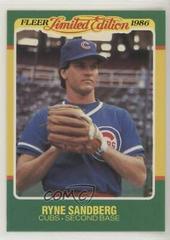 Ryne Sandberg Baseball Cards 1986 Fleer Limited Edition Prices
