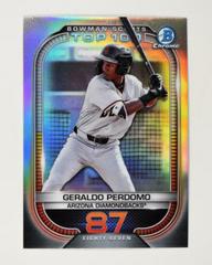 Geraldo Perdomo Baseball Cards 2021 Bowman Scout’s Top 100 Prices