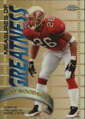 Rod Woodson [Refractor] #MG14 Football Cards 1998 Topps Chrome Measures of Greatness Prices