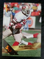 Ricky Watters [50 Stripe] #6 Football Cards 1993 Wild Card Prices