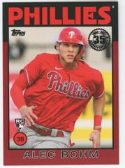 Alec Bohm [Red] Baseball Cards 2021 Topps 1986 35th Anniversary Prices