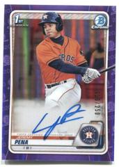 Jeremy Pena [Purple Refractor] #CPA-JP Baseball Cards 2020 Bowman Chrome Prospect Autographs Prices