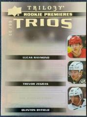 Lucas Raymond, Trevor Zegras, Quinton Byfield Hockey Cards 2021 Upper Deck Trilogy Prices