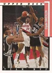 Clyde Drexler Basketball Cards 1993 Upper Deck Team MVP's Prices