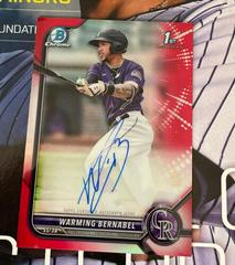 Warming Bernabel [Red Refractor] #CPA-WB Baseball Cards 2022 Bowman Chrome Prospect Autographs Prices