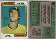 John Grubb [San Diego] Baseball Cards 1974 Topps Prices