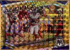 Saquon Barkley [Gold] #AS-SB Football Cards 2023 Panini Mosaic Audible Prices