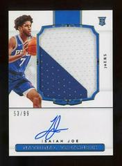 Isaiah Joe [Patch Autograph] Basketball Cards 2020 Panini National Treasures Prices