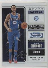 Ben Simmons [Blue Jersey Draft Ticket] #4 Basketball Cards 2018 Panini Contenders Draft Picks Prices