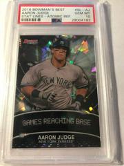 Aaron Judge [Atomic Refractor] Baseball Cards 2016 Bowman's Best Stat Lines Prices