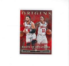 Zach LaVine, DeMar DeRozan [Red] #8 Basketball Cards 2022 Panini Origins Roots Of Greatness Prices