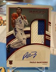 Paolo Banchero [Patch Autograph Red] #26 Basketball Cards 2022 Panini Immaculate Collection Collegiate Prices