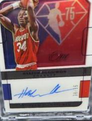 Hakeem Olajuwon [Purple] Basketball Cards 2021 Panini One and One 75th Team Signatures Prices