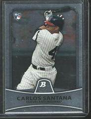 Carlos Santana #23 Baseball Cards 2010 Bowman Platinum Prices