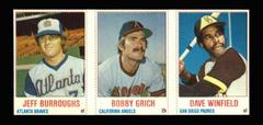Bobby Grich, Dave Winfield, Jeff Burroughs [Hand Cut Panel] Baseball Cards 1978 Hostess Prices