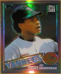 Rickey Henderson [1985 Reprint Retrofractor] Baseball Cards 2001 Topps Chrome Traded Prices