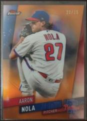 Aaron Nola [Orange Refractor] #6 Baseball Cards 2019 Topps Finest Prices