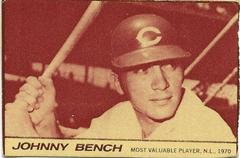 Johnny Bench [Hand Cut] Baseball Cards 1971 Milk Duds Prices