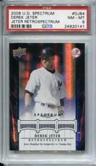 Derek Jeter #DJ84 Baseball Cards 2008 Upper Deck Spectrum Jeter Retrospectrum Prices