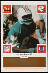 Mark Duper [Orange] Football Cards 1986 McDonald's Dolphins Prices