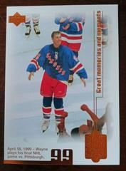 The Final Game Hockey Cards 1999 Upper Deck Wayne Gretzky Living Legend Prices