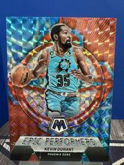 Kevin Durant [Reactive Blue] #5 Basketball Cards 2022 Panini Mosaic Epic Performers Prices