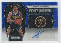 Julian Strawther [Blue] #39 Basketball Cards 2023 Panini Prizm Fast Break Rookie Autograph Prices