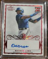 Bayron Lora [Red] #A-BL1 Baseball Cards 2020 Leaf Trinity Autographs Prices