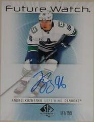 Andrei Kuzmenko Hockey Cards 2022 SP Authentic 2012-13 Retro Future Watch Autographs Prices