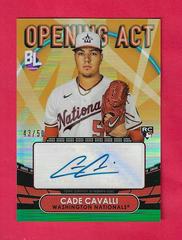 Cade Cavalli [Gold] Baseball Cards 2023 Topps Big League Opening Act Autographs Prices