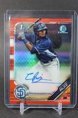 Esteury Ruiz [Orange Refractor] #PA-ER Baseball Cards 2019 Bowman Prospect Autographs Prices