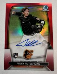 Adley Rutschman [Red] Baseball Cards 2023 Bowman Chrome Rookie Autographs Prices
