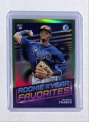 Wander Franco [Green] Baseball Cards 2022 Bowman Rookie of the Year Favorites Prices