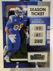Aaron Donald [Playoff] #56 Football Cards 2021 Panini Contenders Prices