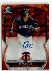 Brooks Lee [Orange] Baseball Cards 2023 Bowman Chrome Sapphire Autographs Prices