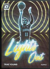 Trae Young [Gold Wave] #8 Basketball Cards 2022 Panini Donruss Optic Lights Out Prices