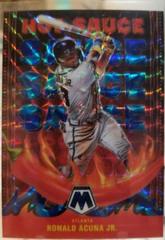 Ronald Acuna Jr. [Reactive Blue] Baseball Cards 2022 Panini Mosaic Hot Sauce Prices