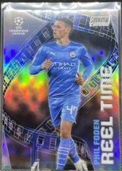 Phil Foden #RT-PF Soccer Cards 2021 Stadium Club Chrome UEFA Champions League Reel Time Prices