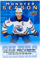 Connor McDavid #MS-33 Hockey Cards 2023 Upper Deck Monster Season Prices