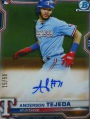 Anderson Tejeda [Gold Refractor] #BCRA-AT Baseball Cards 2021 Bowman Chrome Rookie Autographs Prices