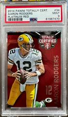 Aaron Rodgers [Platinum Red] #34 Football Cards 2014 Panini Totally Certified Prices