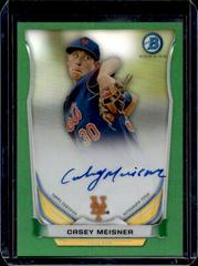 Casey Meisner [Chrome Green Refractor] #CM Baseball Cards 2014 Bowman Prospect Autograph Prices