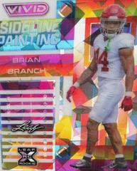Brian Branch [Crystal White] #SP-BB1 Football Cards 2023 Leaf Vivid Autographs Sideline Painting Prices