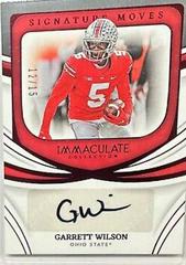 Garrett Wilson [Ruby] #SM-GWI Football Cards 2022 Panini Immaculate Collegiate Signature Moves Prices