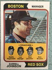 Red Sox Mgr. , Coaches Baseball Cards 1974 Topps Prices