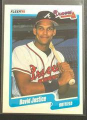 David Justice Rookie Card Lot - 1990 Score #650 Fleer #586 Donruss