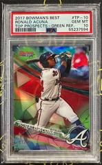 Ronald Acuna [Green Refractor] #TP-10 Baseball Cards 2017 Bowman's Best Top Prospects Prices