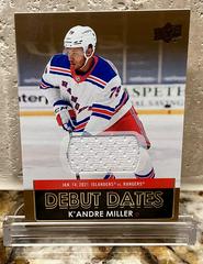 K'Andre Miller [Gold] Hockey Cards 2021 Upper Deck Debut Dates Prices